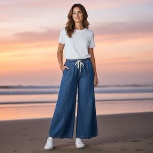 Universal Thread Blue Denim Wide Leg Pants